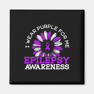 Ich trage Lila für Epilepsie Anfall Epilepsie Aw Magnet