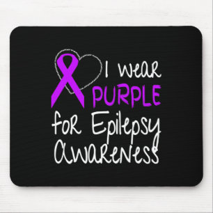 Ich trage Lila für Epilepsie Awareness Ribbon Mousepad