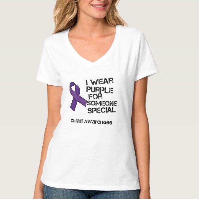 Ich trage lila für jemand spezielles Chiari T-Shirt (Vorderseite)
