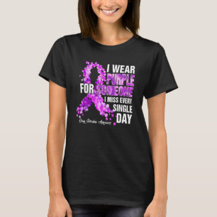 Ich trage Lila für jemanden, den ich vermisse Drog T-Shirt