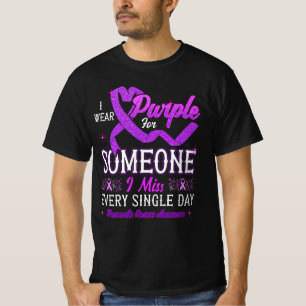 Ich trage Lila für jemanden Pankreaskrebs Awaren T-Shirt