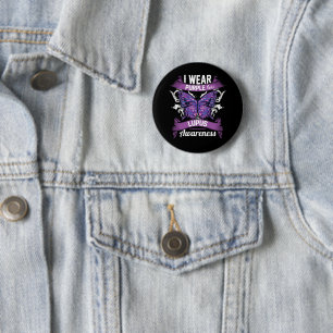 Ich trage Lila für Lupus Awareness  Button