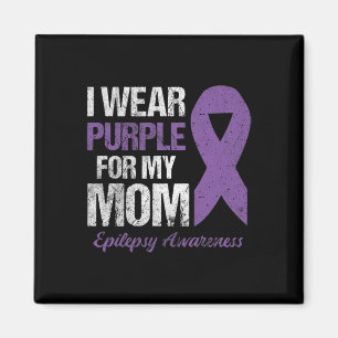 Ich trage Lila für Mama Epilepsie Awareness Magnet