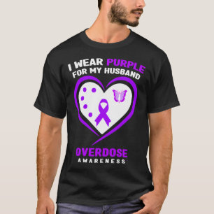 Ich trage Lila für mein Bewusstsein für Überdosier T-Shirt