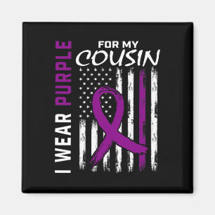 Ich trage Lila für mein Cousin Epilepsie Awareness Magnet