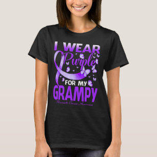 Ich trage Lila für mein graues Pankreaskrebs-Awar T-Shirt