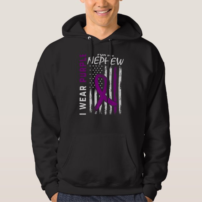 Ich trage Lila für mein Nephew Epilepsie Awareness Hoodie (Vorderseite)