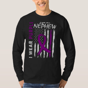 Ich trage Lila für mein Nephew Epilepsie Awareness T-Shirt
