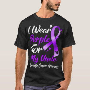 Ich trage Lila für mein Onkel-Bauchspeicheldrüsenk T-Shirt