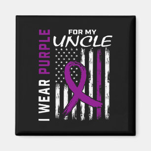 Ich trage Lila für mein Onkel Epilepsie Awareness  Magnet