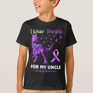 Ich trage Lila für mein Onkel Epilepsie Awareness  T-Shirt