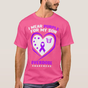 Ich trage Lila für mein Sohn Überdosis-Bewusstsein T-Shirt