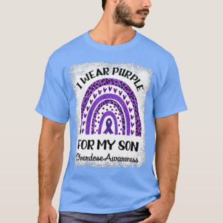 Ich trage Lila für mein Son-Überdosierungs-Bewusst T-Shirt