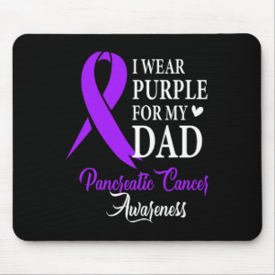Ich trage Lila für mein Vater T-Shirt Bauchspeiche Mousepad