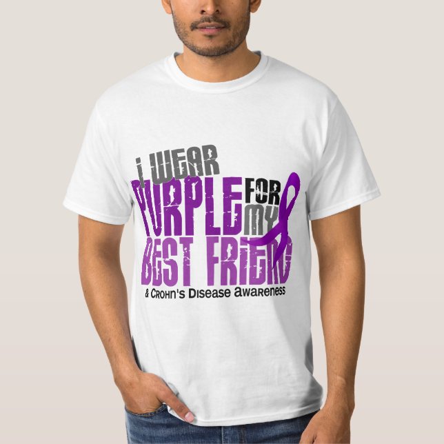 Ich trage Lila für meine bester Freund6 Crohns T-Shirt (Vorderseite)