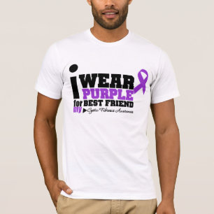 Ich trage Lila für meine bester Freund-zystische T-Shirt