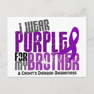 Ich trage Lila für meine Bruder 6 Morbus Crohn Postkarte
