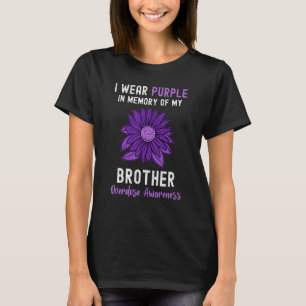 Ich trage Lila für meine Bruderüberdosis-Bewusstse T-Shirt