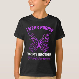 Ich trage Lila für meine Bruderüberdosis-Bewusstse T-Shirt