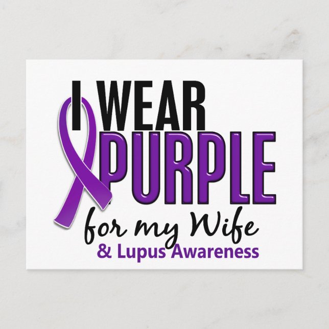 Ich trage Lila für meine Ehefrau 10 Lupus Postkarte (Vorderseite)