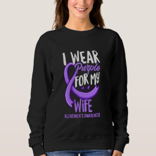 Ich trage Lila für meine Ehefrau Alzheimer's Aware Sweatshirt