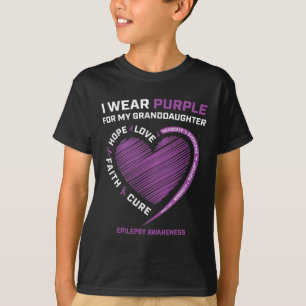 Ich trage Lila für meine Enkelin Epilepsy Awaren T-Shirt