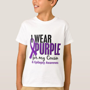 Ich trage Lila für meine Epilepsie des Cousin-10 T-Shirt