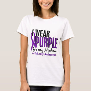 Ich trage Lila für meine Epilepsie des Neffe-10 T-Shirt