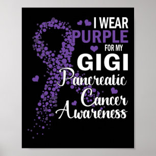 Ich trage Lila für meine Gigi Pankreaskrebs Awaren Poster