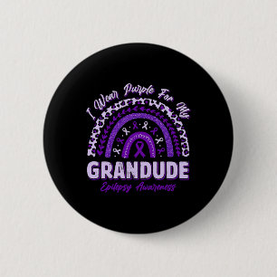 Ich trage Lila für meine Grandude Epilepsie Awaren Button