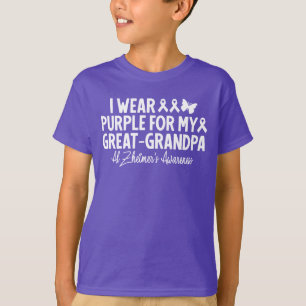 Ich trage Lila für meine Großgroßvater Alzheimer T-Shirt