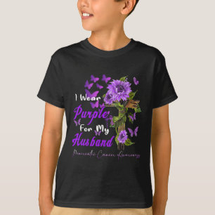 Ich trage Lila für meine häusliche Pankreaskrebser T-Shirt