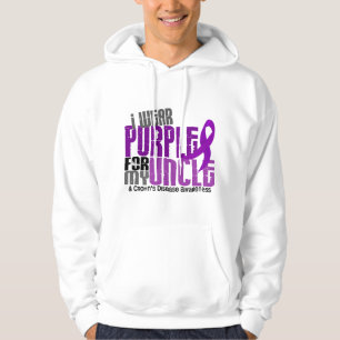 Ich trage Lila für meine Krankheit Onkel-6 Crohns Hoodie