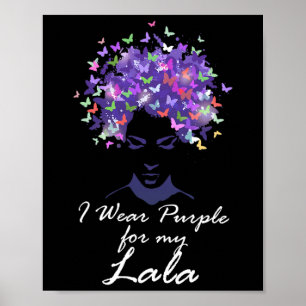 Ich trage Lila für meine Lala-Mom-Support Heimerhe Poster