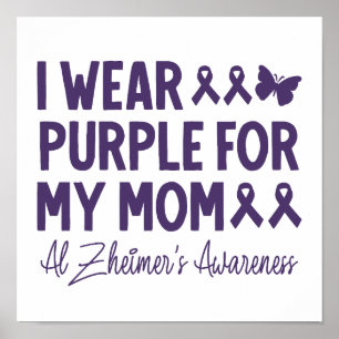 Ich trage Lila für meine Mama Alzheimer's Awarenes Poster