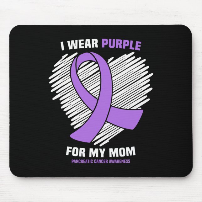Ich trage Lila für meine Mama Bauchspeicheldrüsenk Mousepad (Vorne)