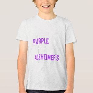 Ich trage Lila für meine Mama Demenz Heimers Aware Tri-Blend Shirt