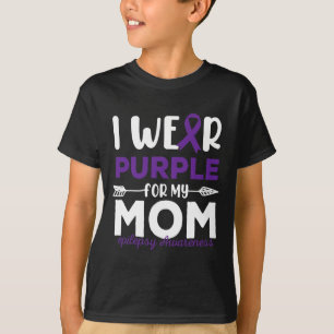Ich trage Lila für meine Mama Epilepsie Awareness T-Shirt