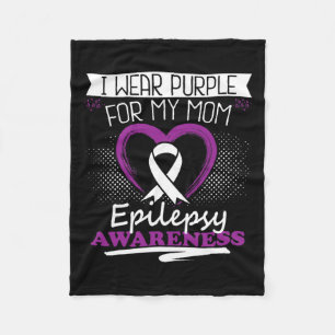 Ich trage Lila für meine Mama Epilepsie Day Krampf Fleecedecke