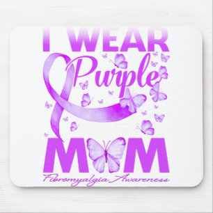 Ich trage Lila für meine MAMA Fibromyalgie Bewusst Mousepad