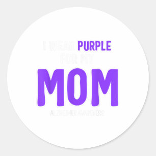 Ich trage Lila für meine Mama - Heimer Awareness _ Runder Aufkleber