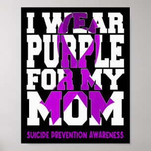 Ich trage Lila für meine Mama Suizidprävention Awa Poster
