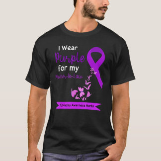 Ich trage Lila für meine Mutter im Jura Epilepsie T-Shirt