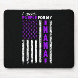 Ich trage Lila für meine Nana-Bauchspeicheldrüsenk Mousepad