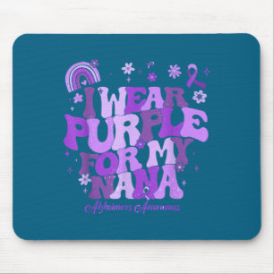 Ich trage Lila für meine Nana Demenz Alzheimer-Kra Mousepad