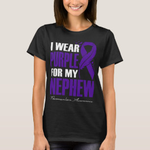 Ich trage Lila für meine Nephew-Fibromyalgie-Bewus T-Shirt