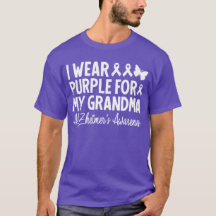 Ich trage Lila für meine Oma Alzheimer's Bewusstse T-Shirt