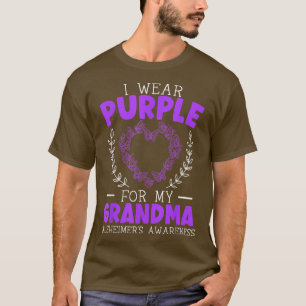 Ich trage Lila für meine Oma Alzheimer's Bewusstse T-Shirt