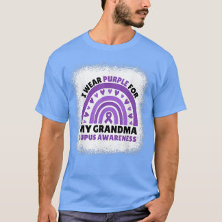 Ich trage Lila für meine Oma Lupus Awareness Rainb T-Shirt