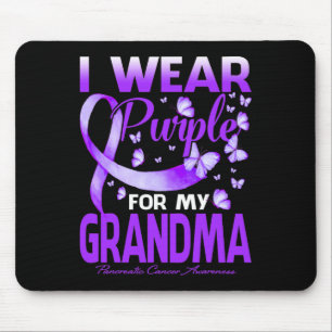 Ich trage Lila für meine Oma Pankreaskrebs Awa Mousepad
